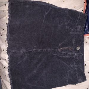 Navy blue corduroy skirt